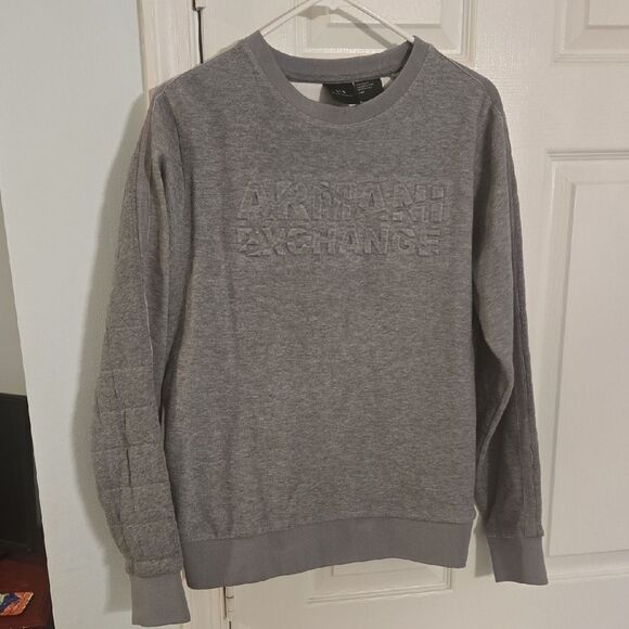 Armani Exchange Heather Gray Crewneck - Picture 2 of 10
